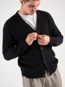 ONLY&SONS Cardigan over a costine KONRAD 22026508 Black (4)