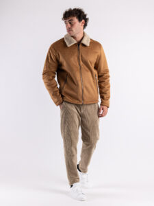 ONLY&SONS Ecomontone con zip ROYCE 22026162 Toasted Coconut (3)