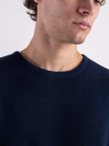 ONLY&SONS Maglione girocollo a nido d’ape PANTER 22016980 Dress Blues (4)