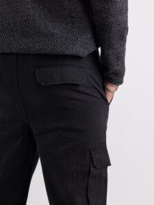 ONLY&SONS Pantalone cargo loose fit con coulisse in vita SINUS 22028838 Black (5)