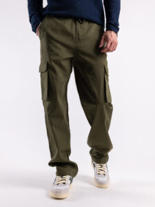 ONLY&SONS Pantalone cargo loose fit con coulisse in vita SINUS 22028838 Olive Night (2)
