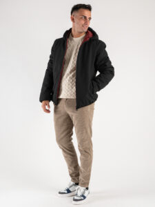 OVER-D Bomber reversibile con cappuccio OE1F2W3J02 NeroBordeaux (2)