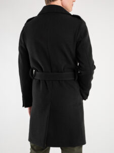 OVER-D Cappotto modello trench con cintura e doppio petto OE1F2W3K05 Nero (6)