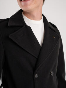 OVER-D Cappotto modello trench con cintura e doppio petto OE1F2W3K05 Nero (7)