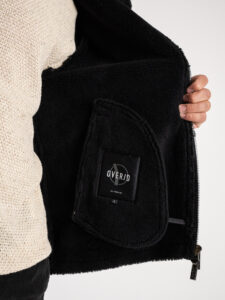 OVER-D Eco Montone morbido con fibbie e tasche con zip OE1F0W0J07 Nero (4)