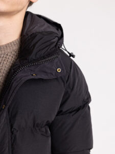 OVER-D Giubbino invernale corto con zip e cappuccio J06 Nero (3)