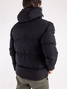 OVER-D Giubbino invernale corto con zip e cappuccio J06 Nero (6)