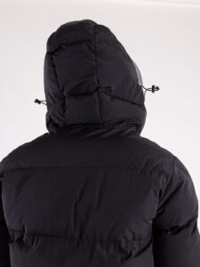 OVER-D Giubbino invernale corto con zip e cappuccio J06 Nero (7)