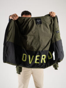 OVER-D Giubbino invernale corto con zip e cappuccio J06 Verde (1)