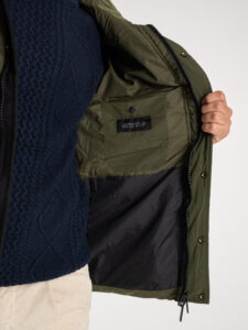 OVER-D Giubbino invernale corto con zip e cappuccio J06 Verde (4)
