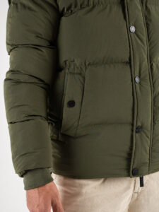 OVER-D Giubbino invernale corto con zip e cappuccio J06 Verde (8)