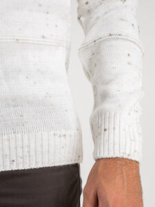 OVER-D Pullover bottonato a girocollo con toppe sui gomiti OE1F2W3M59 Avorio (6)