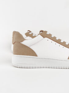 OVER-D Sneakers basse sportive bicolore Made In Italy OE1F2W3E02 Beige2