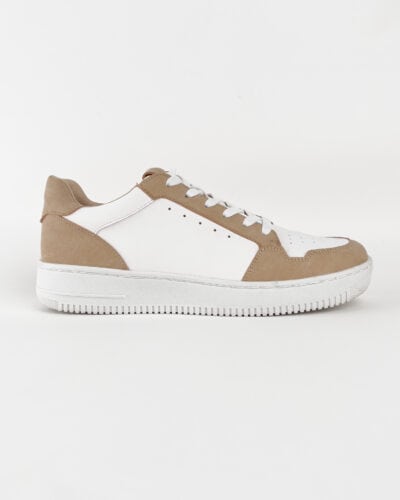 OVER D Sneakers basse sportive bicolore Made In Italy OE1F2W3E02 Beige5 Saldi