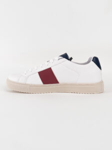OVER-D Sneakers basse sportive con inserti colorati Made In Italy OE1F2W3E03 Bianco2
