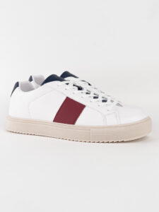 OVER-D Sneakers basse sportive con inserti colorati Made In Italy OE1F2W3E03 Bianco3