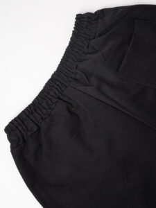 Pantalaccio corto alla caviglia con coulisse e catenella removibile ARSENAL Nero2