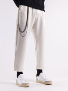 Pantalaccio corto alla caviglia con coulisse e catenella removibile MAN CITY INV Bianco (4)