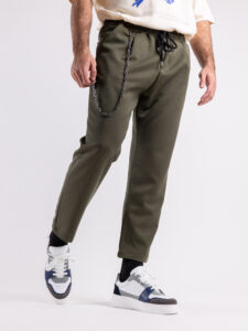 Pantalaccio corto alla caviglia con coulisse e catenella removibile MAN CITY INV Verde (1)