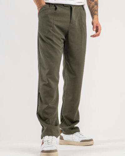 Pantalone gamba morbida con coulisse in vita MADRID Militare1 Nuovi Arrivi