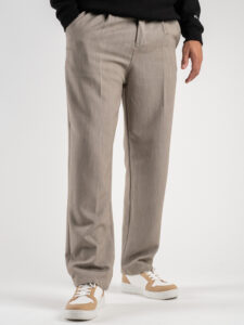 Pantalone gamba morbida con coulisse in vita SANE’ Inv Tortora (3)