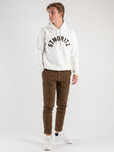 SUPERCULTURE Felpa con cappuccio felpata ST.MORITZ E722 Off White (2)