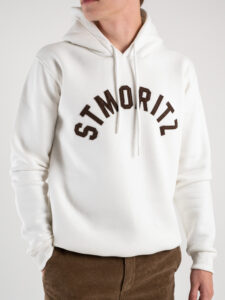 SUPERCULTURE Felpa con cappuccio felpata ST.MORITZ E722 Off White (3)