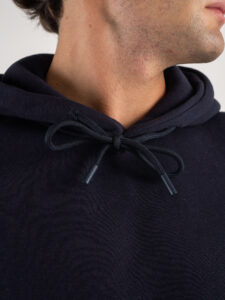 SUPERCULTURE Felpa con cappuccio felpata t.unita con logo sul polso JOY-Z Blu3