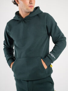 SUPERCULTURE Felpa con cappuccio felpata t.unita con logo sul polso JOY-Z Bosco1