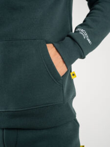 SUPERCULTURE Felpa con cappuccio felpata t.unita con logo sul polso JOY-Z Bosco3