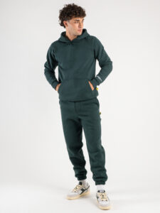 SUPERCULTURE Felpa con cappuccio felpata t.unita con logo sul polso JOY-Z Bosco4
