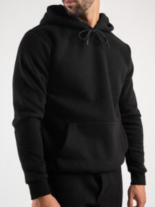 SUPERCULTURE Felpa con cappuccio felpata t.unita con logo sul polso JOY-Z Nera5