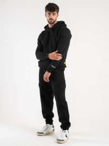 SUPERCULTURE Felpa con cappuccio felpata t.unita con logo sul polso JOY-Z Nera6