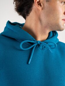 SUPERCULTURE Felpa con cappuccio felpata t.unita con logo sul polso JOY-Z Ottanio2