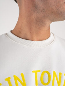 SUPERCULTURE Felpa girocollo felpata GIN TONIC THERAPY A772 Off White (1)