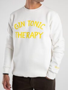 SUPERCULTURE Felpa girocollo felpata GIN TONIC THERAPY A772 Off White (3)
