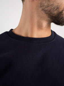 SUPERCULTURE Felpa girocollo felpata t.unita con logo sul polso TEDDY-Z Blu3
