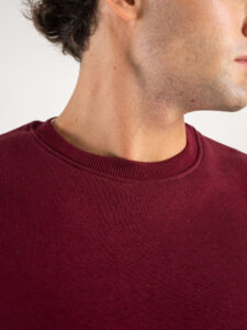 SUPERCULTURE Felpa girocollo felpata t.unita con logo sul polso TEDDY-Z Bordeaux4