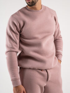 SUPERCULTURE Felpa girocollo felpata t.unita con logo sul polso TEDDY-Z Polvere1