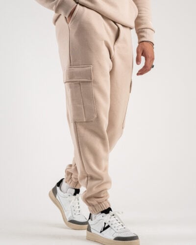SUPERCULTURE Pantalone tuta con polsini e tasconi laterali POSER Z Avorio1 Nuovi Arrivi