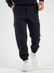 SUPERCULTURE Pantalone tuta con polsini e tasconi laterali POSER-Z Blu2