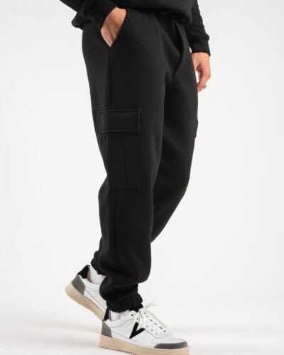 SUPERCULTURE Pantalone tuta con polsini e tasconi laterali POSER Z Nero1 Nuovi Arrivi