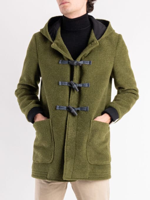 ALTATENSIONE Cappotto montgomery con cappuccio e alamari BUFALO