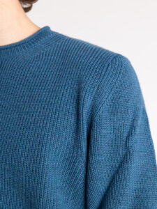 ALTATENSIONE Maglione girocollo basico 501 Petrolio4