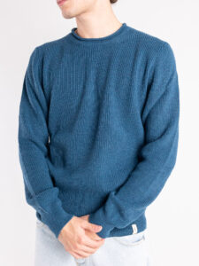 ALTATENSIONE Maglione girocollo basico 501 Petrolio5