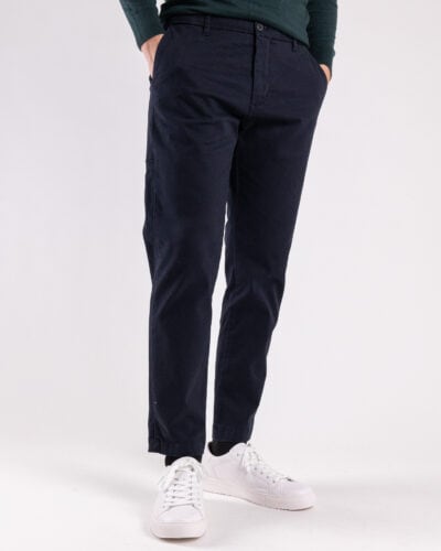 ALTATENSIONE Pantalone chinos con gamba morbida ELEFANTE Navy 3 Saldi