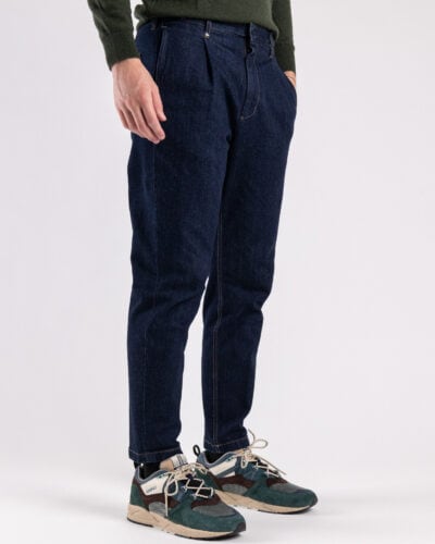 BERNA Jeans cropped con gamba morbida e pinces 233189 Denim 2 Saldi
