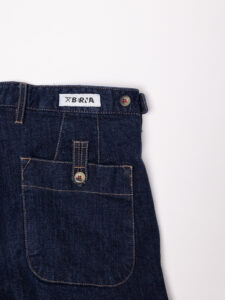 BERNA Jeans cropped con gamba morbida e pinces 233189 Denim (5)