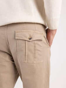 BERNA Pantalone basico invernale con pences 233194 Coloniale (1)