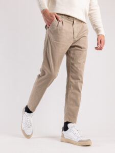 BERNA Pantalone basico invernale con pences 233194 Coloniale (2)